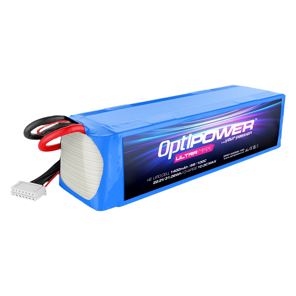 1400mAh 6S 100C Optipower Ultra Max LiPo Battery OPR14006S-100 from Nexus Modelling Supplies Models Northampton Model Web Website Site Webshop Shop Webstore Store