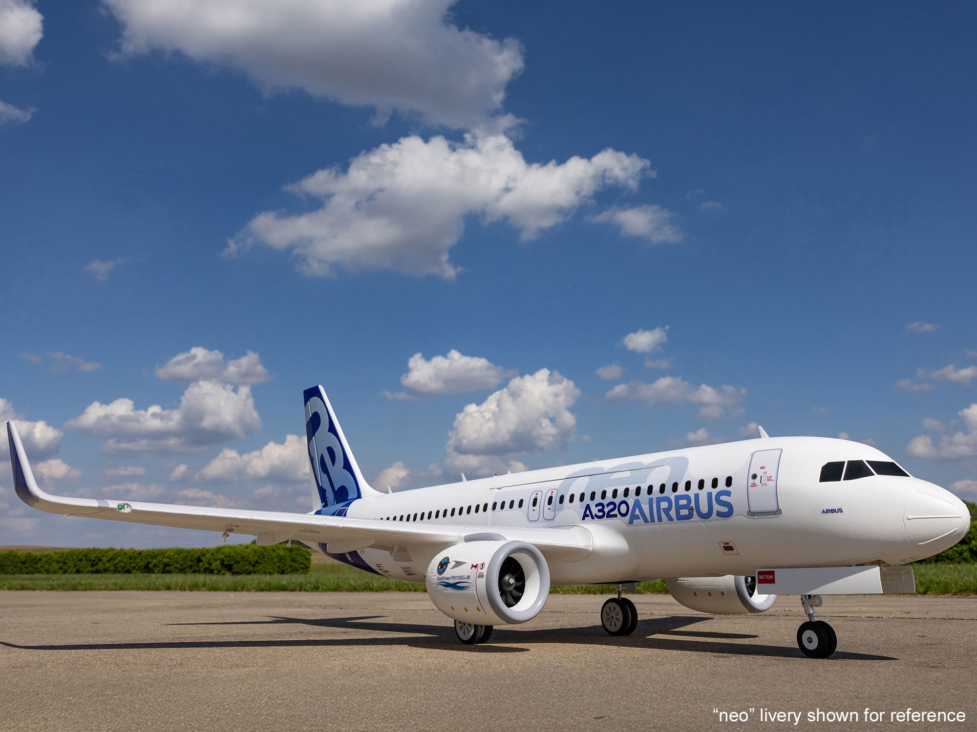 E-Flite Airbus A320neo Twin 64mm EDF BNF Basic w/AS3X+ SAFE White EFL-1495