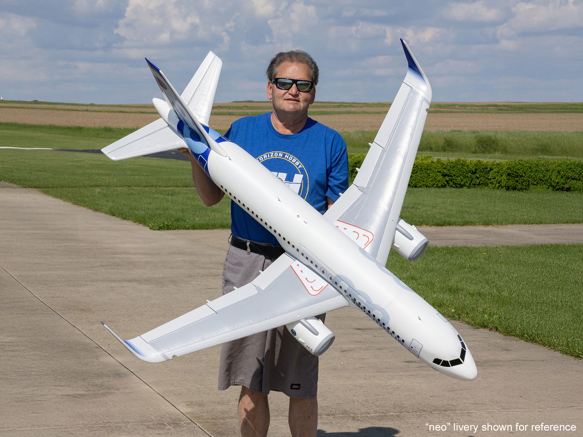 E-Flite Airbus A320neo Twin 64mm EDF BNF Basic w/AS3X+ SAFE White EFL-1495