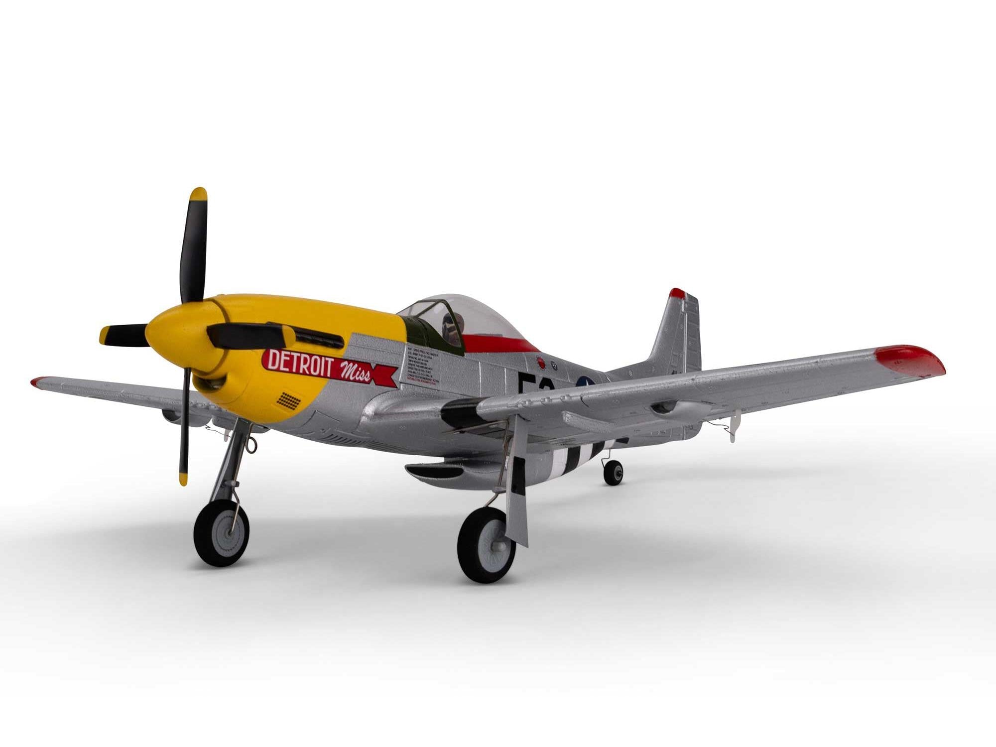 E-Flite UMX P-51D Mustang “Detroit Miss” BNF Basic with AS3X and SAFE Black Friday Special