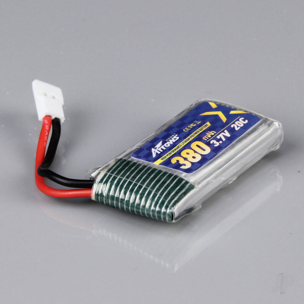 Arrows Hobby 380mAh 1S 3.7V 20C LiPo Battery ARRLIPBAT06