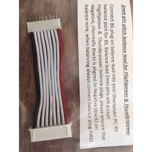 Balance Lead 2S - 8S with 2mm pin pitch for Flight / Thunderpower BL2S-8S also for Jeti Use