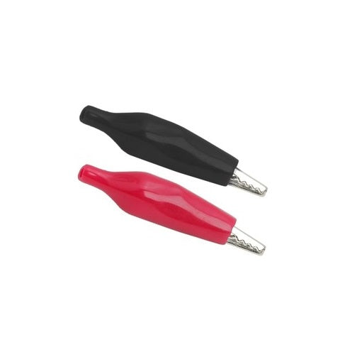 Crocodile Clips Pair - Red & Black CROCLI1
