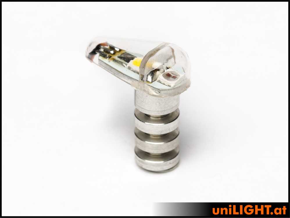 UniLight 7mm Dual Navigation + Strobe Light, 3Wx2 - Green-White