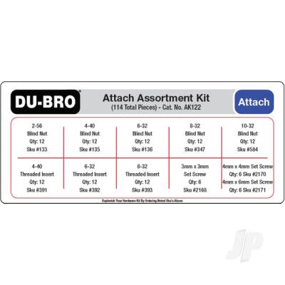 Dubro Attachments Assortment Kit (114 pcs set) DUBAK122