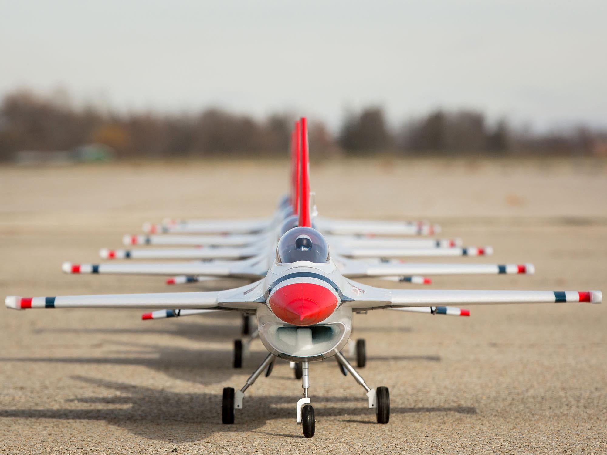 E-Flite F16 Thunderbirds 70mm EDF BNF Basic with AS3X and SAFE Select EFL178500