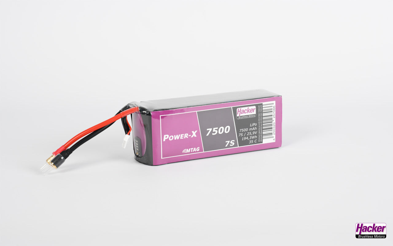 Hacker TopFuel Power-X 7S 7500mAh MTAG 35C LiPo Battery 97500761