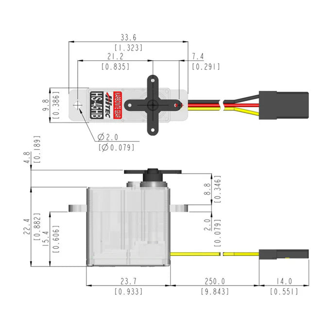 Hitec HS-45HB Ultra Micro Analogue Cored Servo 8g 1.2kg/0.12s 4.8V - 6.0V 2212040