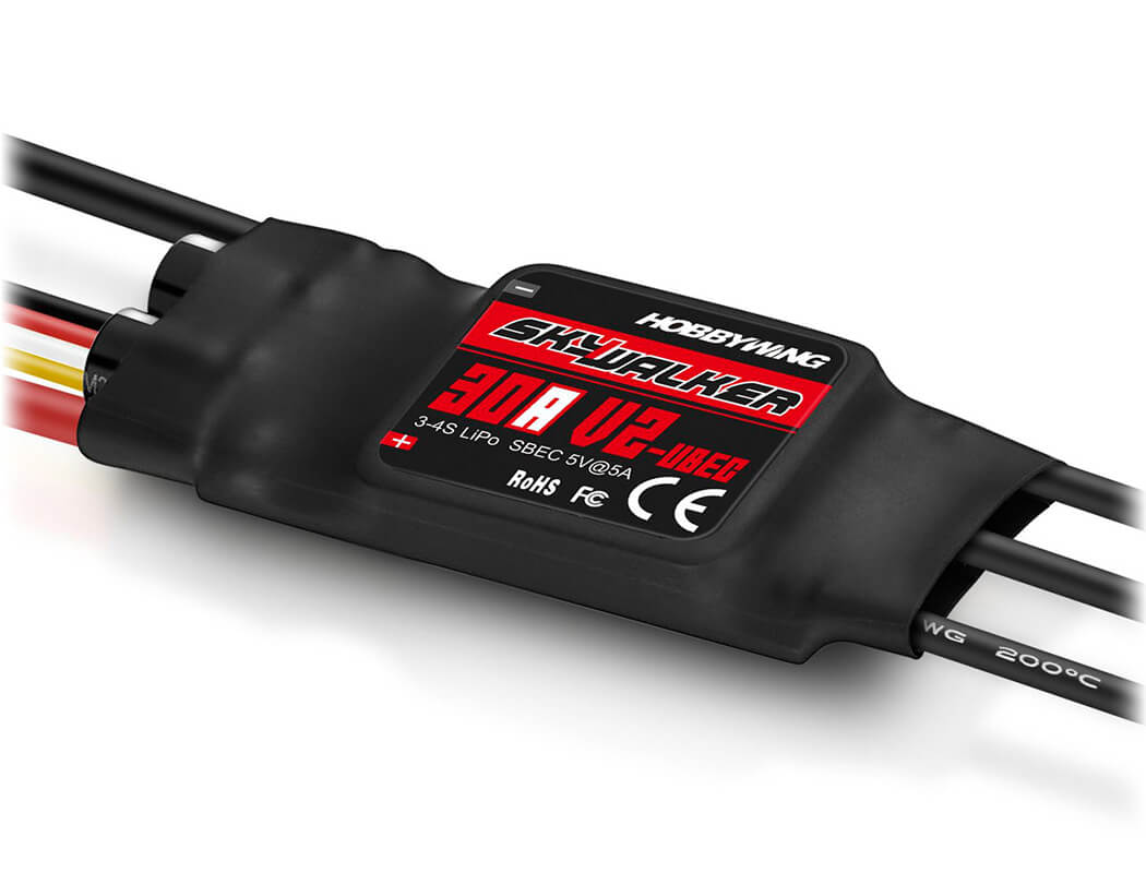 A close up image of the body of the ESC showing details printed on it