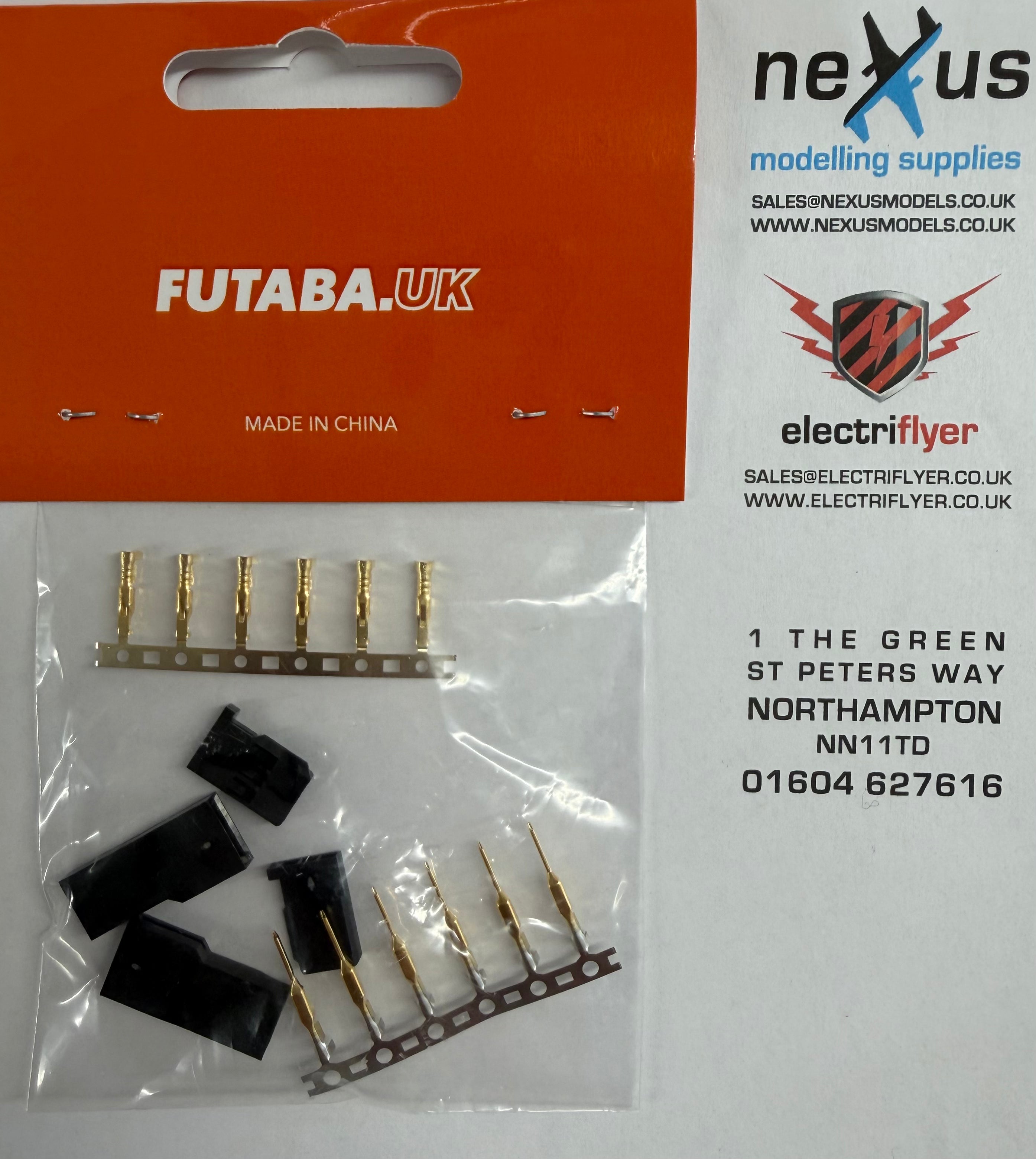 Genuine Futaba Servo Connectors 2 Pairs Male & Female Plug Kit FUT1M13A02601-J