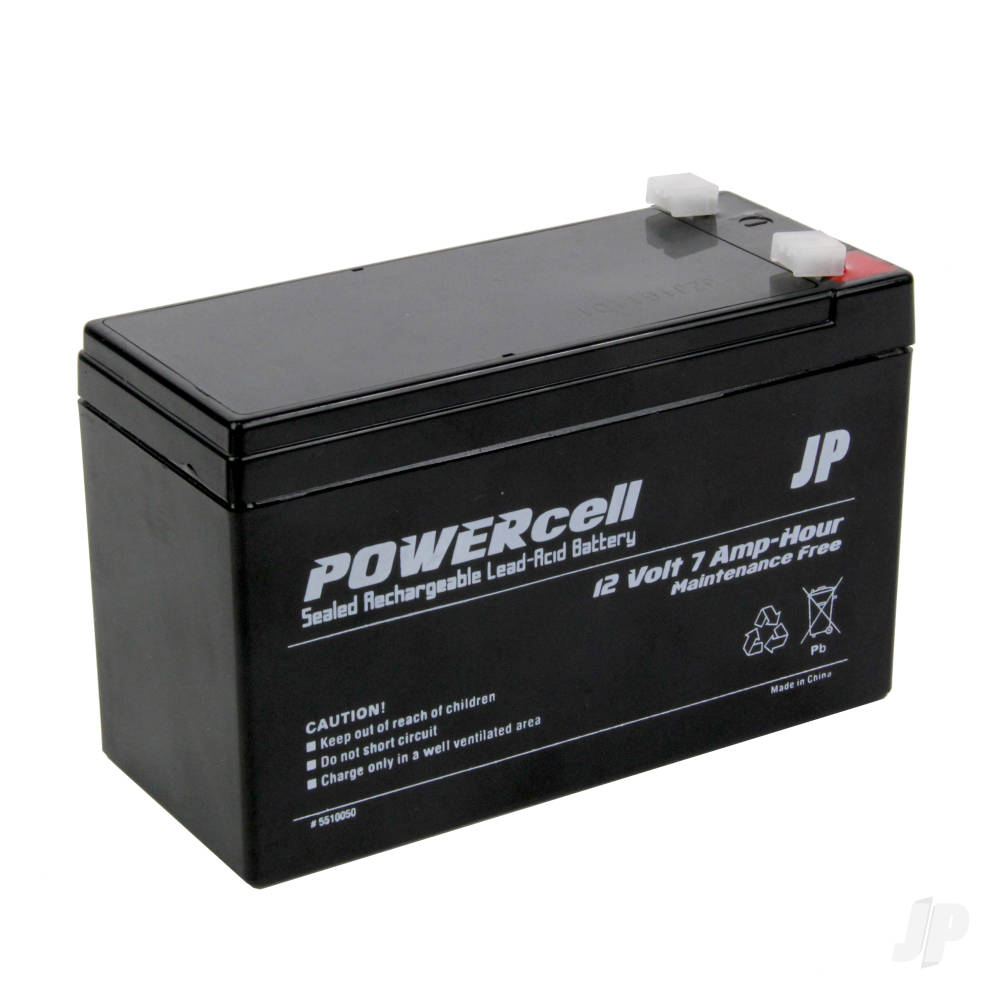 J Perkins 12V 7Ah Powercell Gel Battery 5510050 from Nexus Modelling Supplies Models Northampton Model Web Website Site Webshop Shop Webstore Store