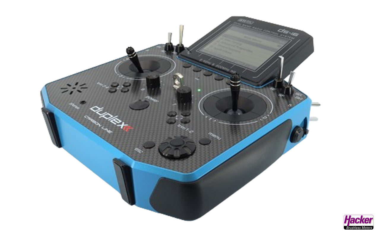 Jeti Duplex DS-16 Mk2 NG Carbon Line Blue Transmitter Multimode DS16 with Rex 10 Receiver