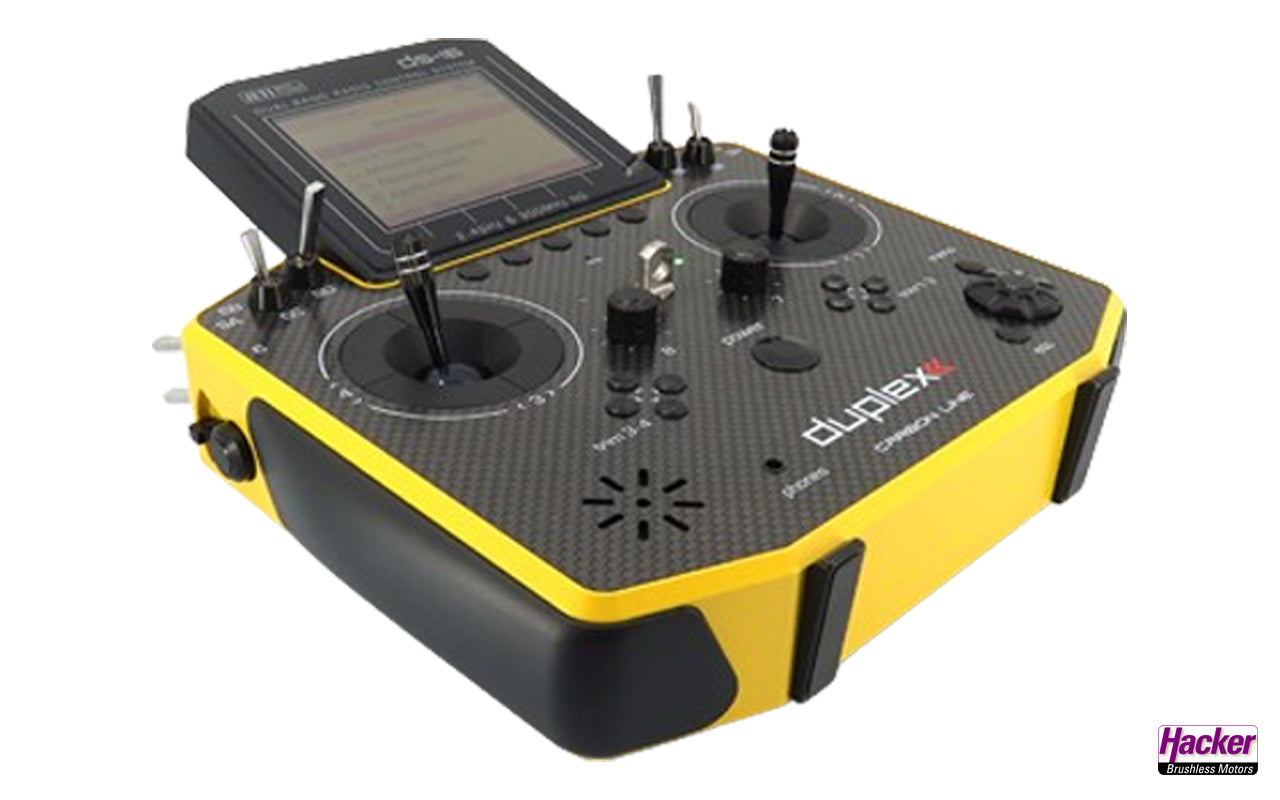 Jeti Duplex DS-16 Mk2 NG Carbon Line Yellow Transmitter Multimode DS16 with Rex 10 Receiver
