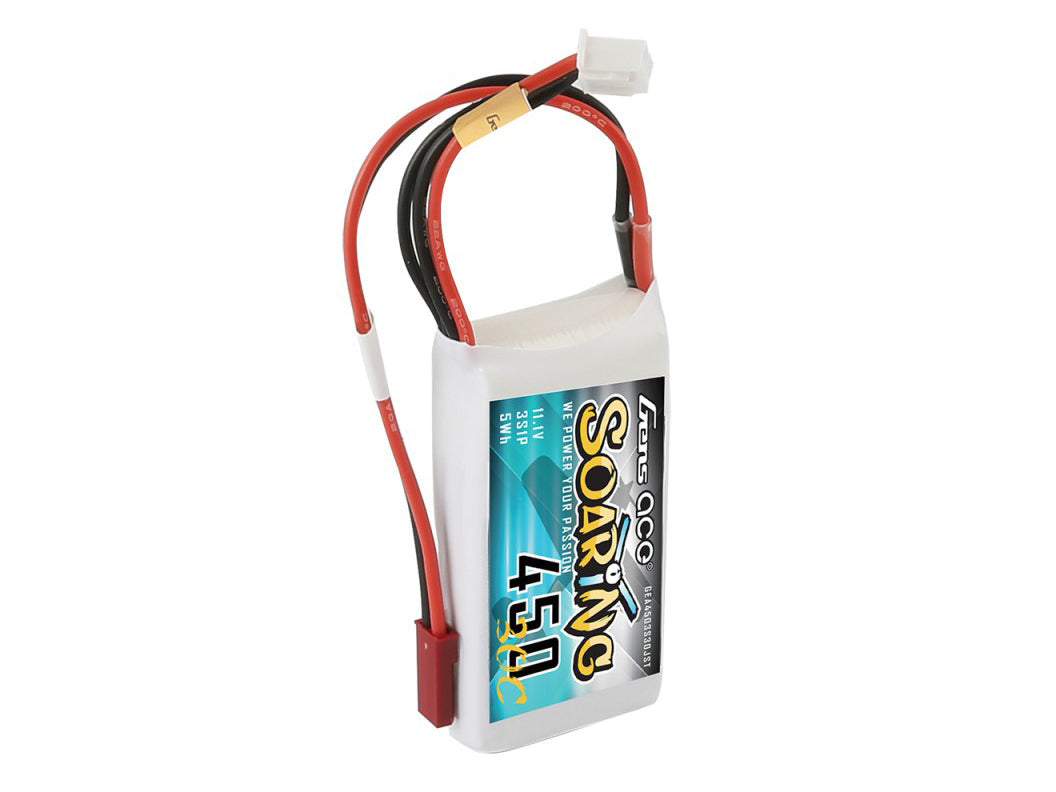 Gens Ace Li-Po 3S 11.1V 450mAh 30C Soaring with JST-SYP GT3S0450-30JST