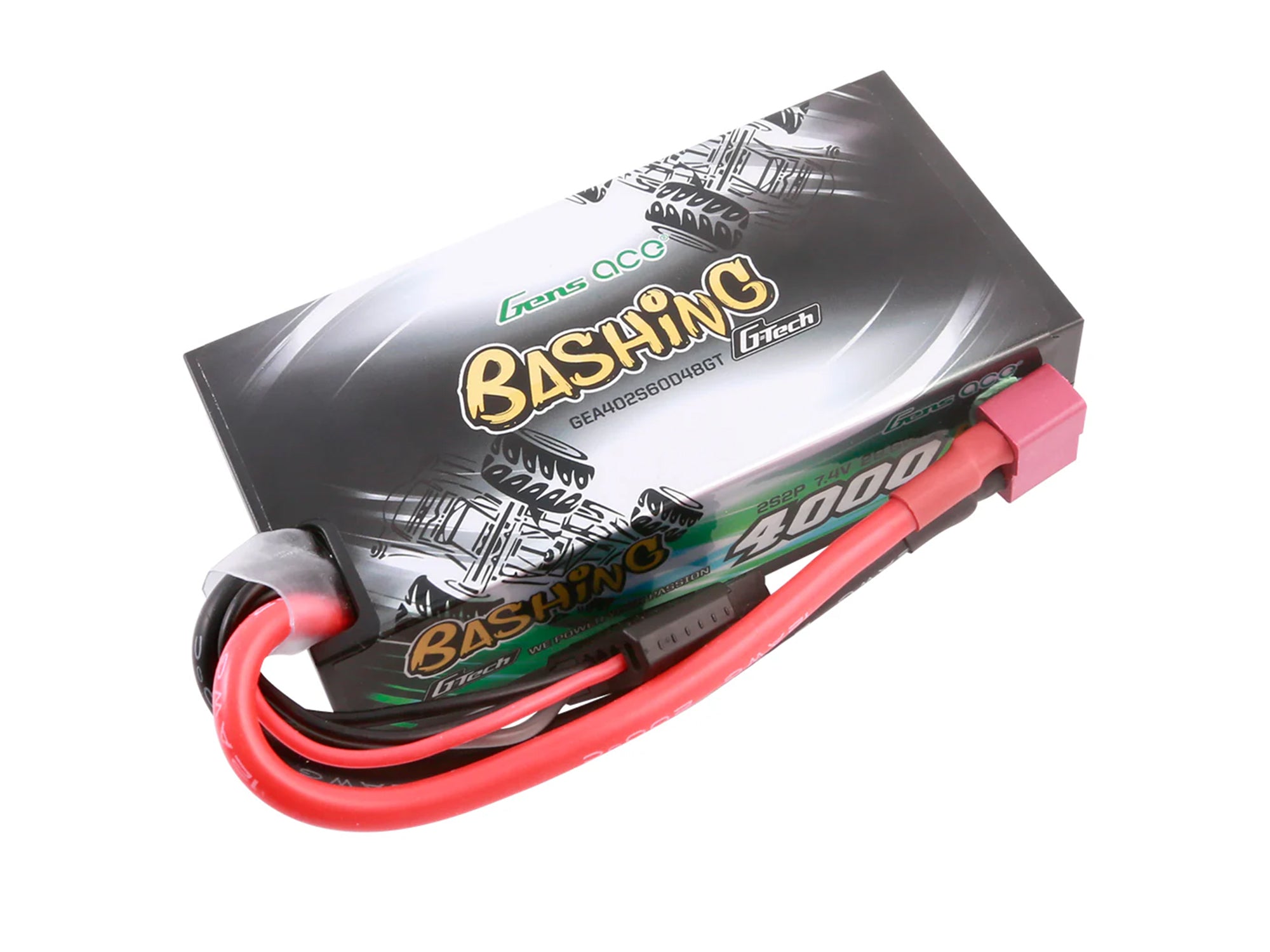 Gens Ace Li-Po G-Tech Car Hard Case 2S2P 7.4V 4000mAh 60C with T-Type GTC2S2P4000-60T