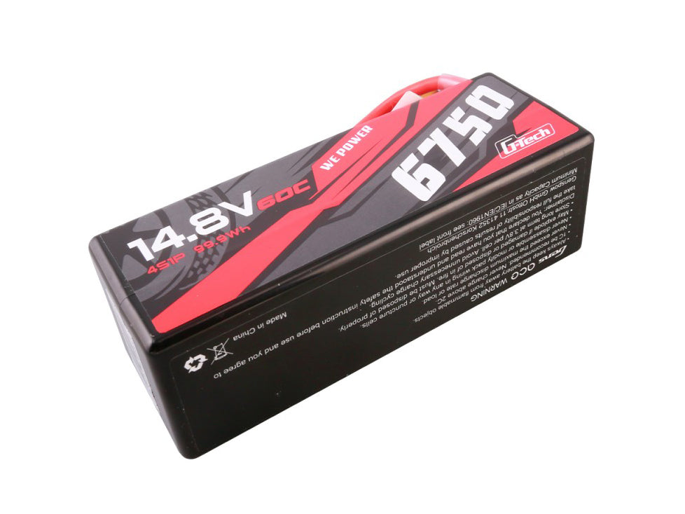 Gens Ace Li-Po G-Tech Car Hard Case 4S 14.8V 6750mAh 60C with XT90 GTC4S6750HC-60X9