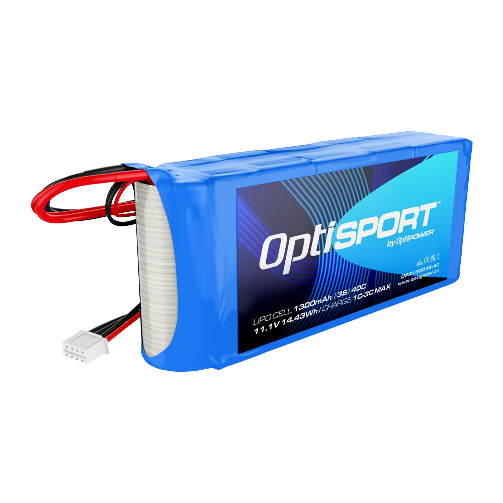 Optisport 3S 11.1v 1300mAh 40C LiPo Battery XT60 OPR13003S-40