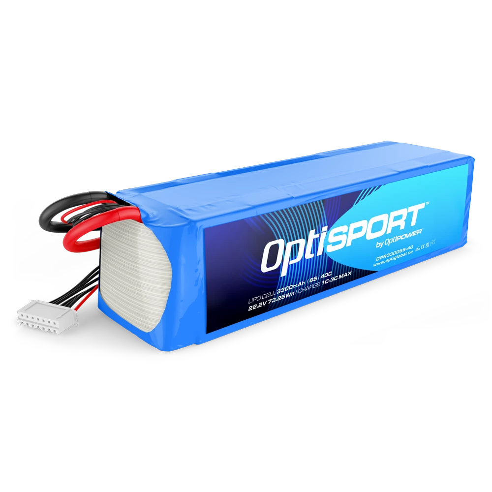 Optisport 6S 22.2v 3300mAh 40C LiPo Battery OPR33006S-40