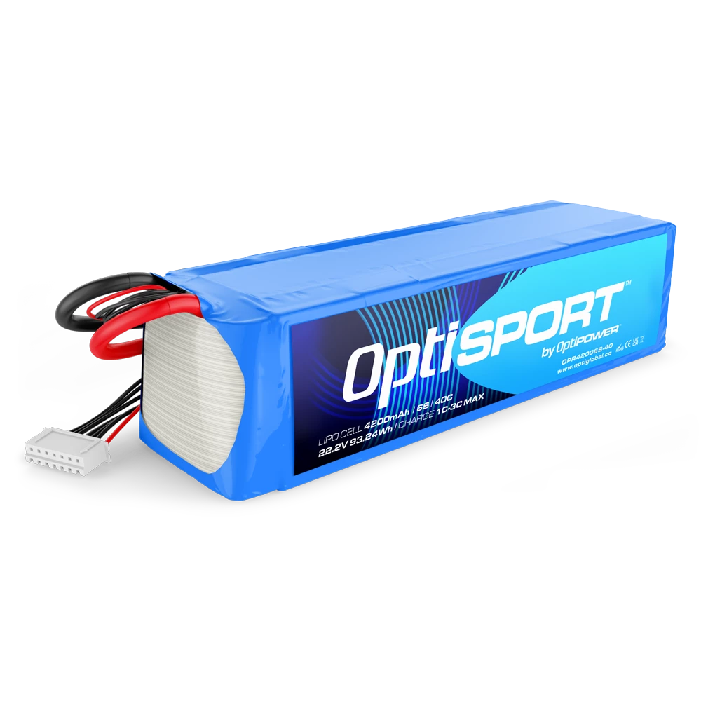 Optisport 6S 22.2v 4200mAh 40C LiPo Battery OPR42006S-40