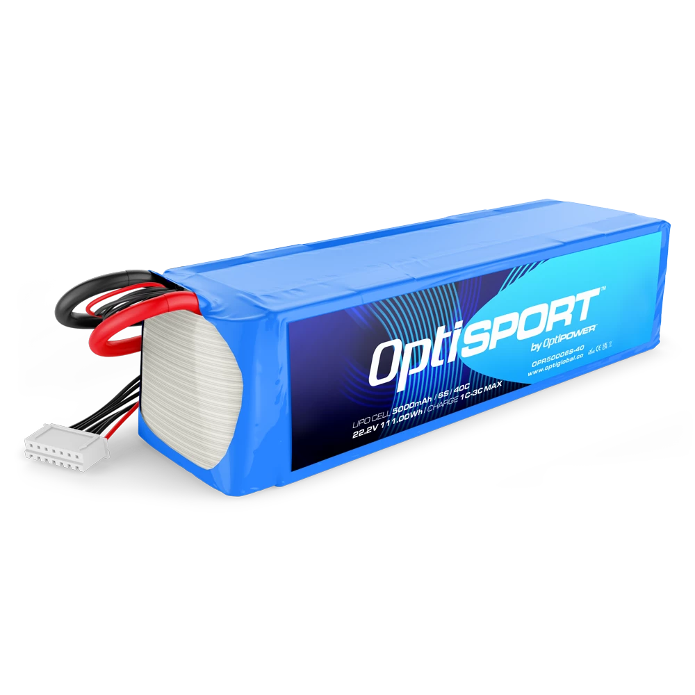 Optisport 6S 22.2v 5000mAh 40C LiPo Battery OPR50006S-40