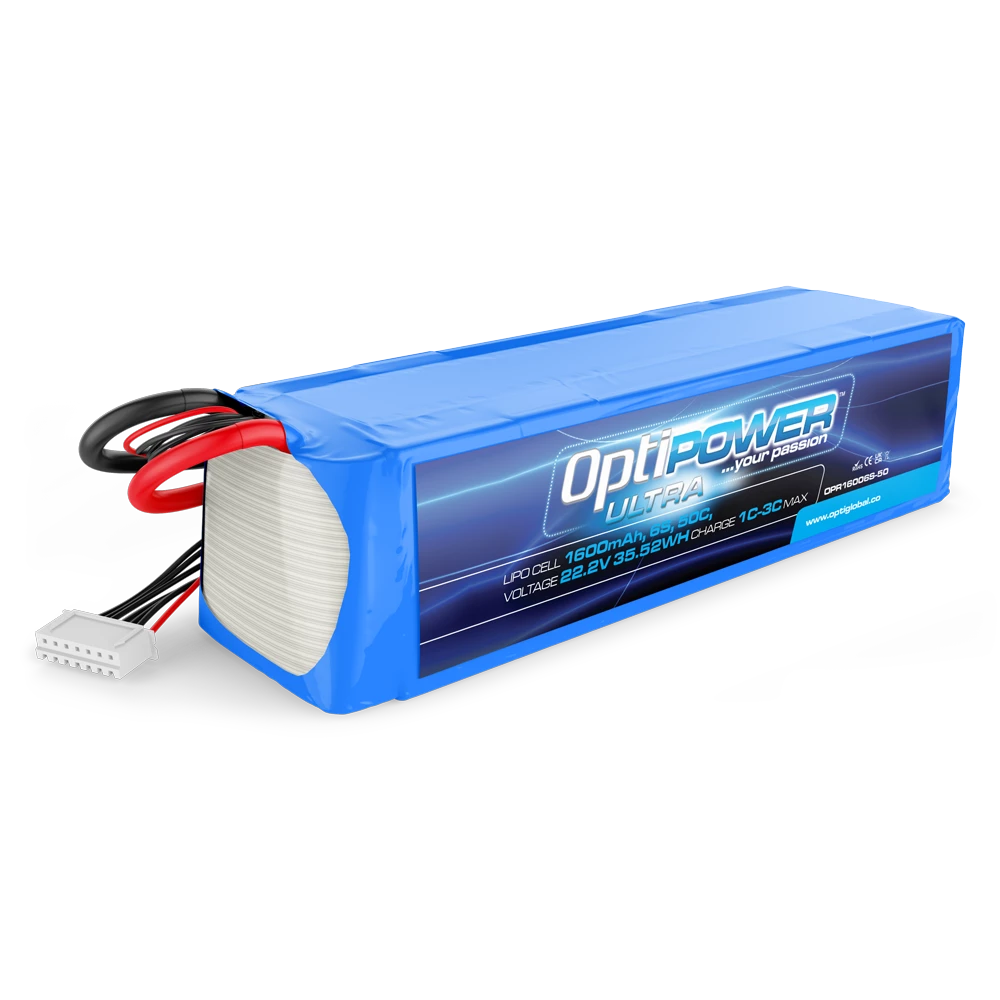 Optipower LiPo Battery 1600mAh 6S OPR16006S-50 from Nexus Modelling Supplies Models Northampton Model Web Website Site Webshop Shop Webstore Store