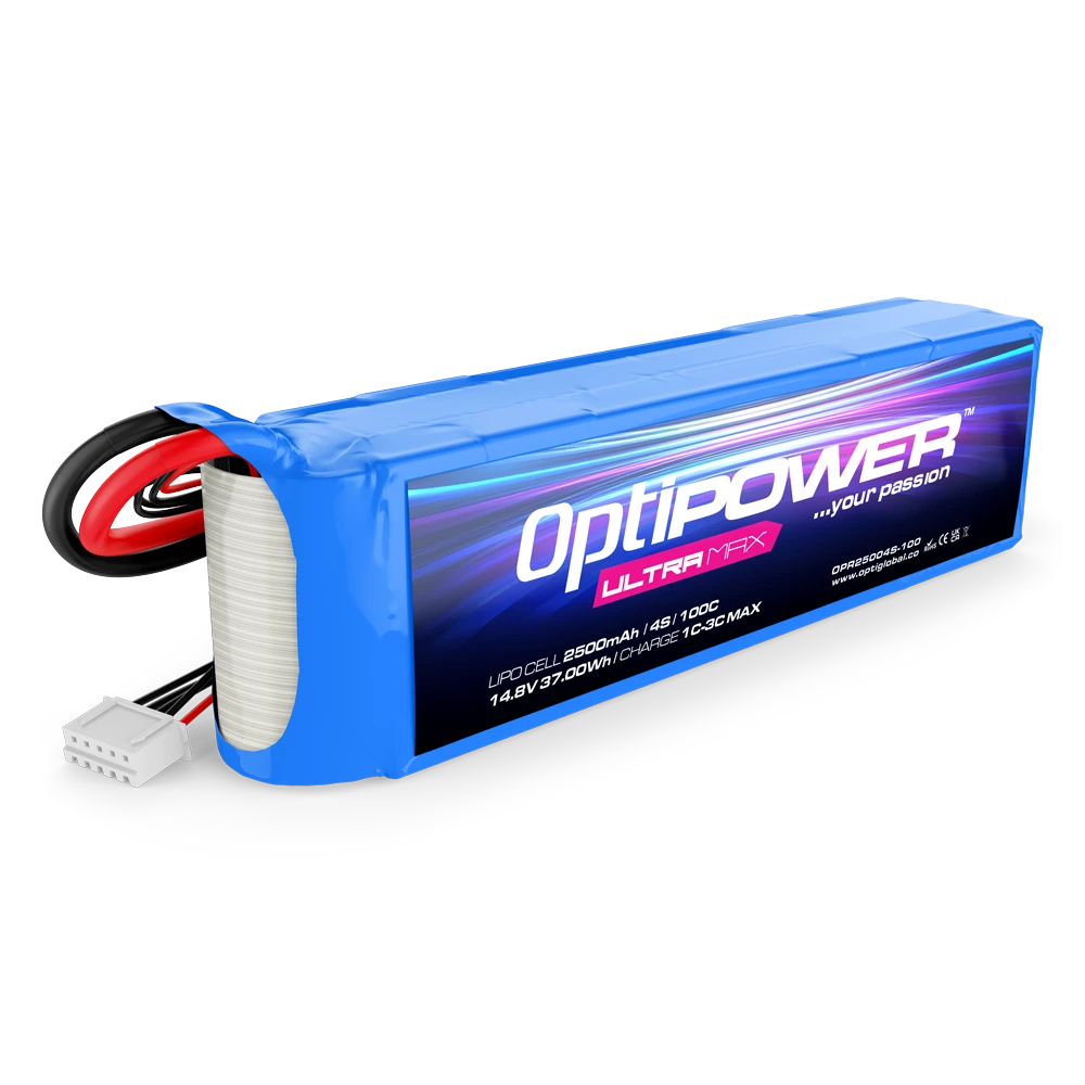 Optipower Ultra Max Battery 2500mAh 4S 100C OPR25004S-100 Nexus Modelling Supplies Models Northampton Model Web Website Site Webshop Shop Webstore Store