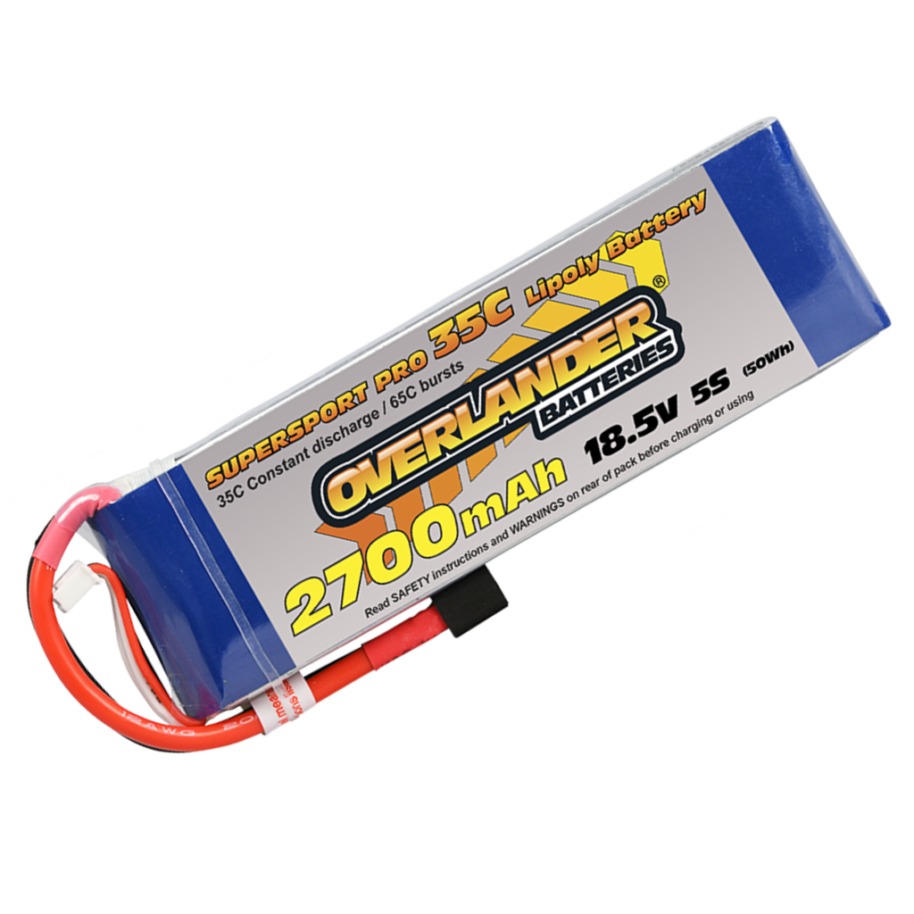 Overlander 2700mAh 18.5V 5S 35C Supersport Pro LiPo Battery 3223