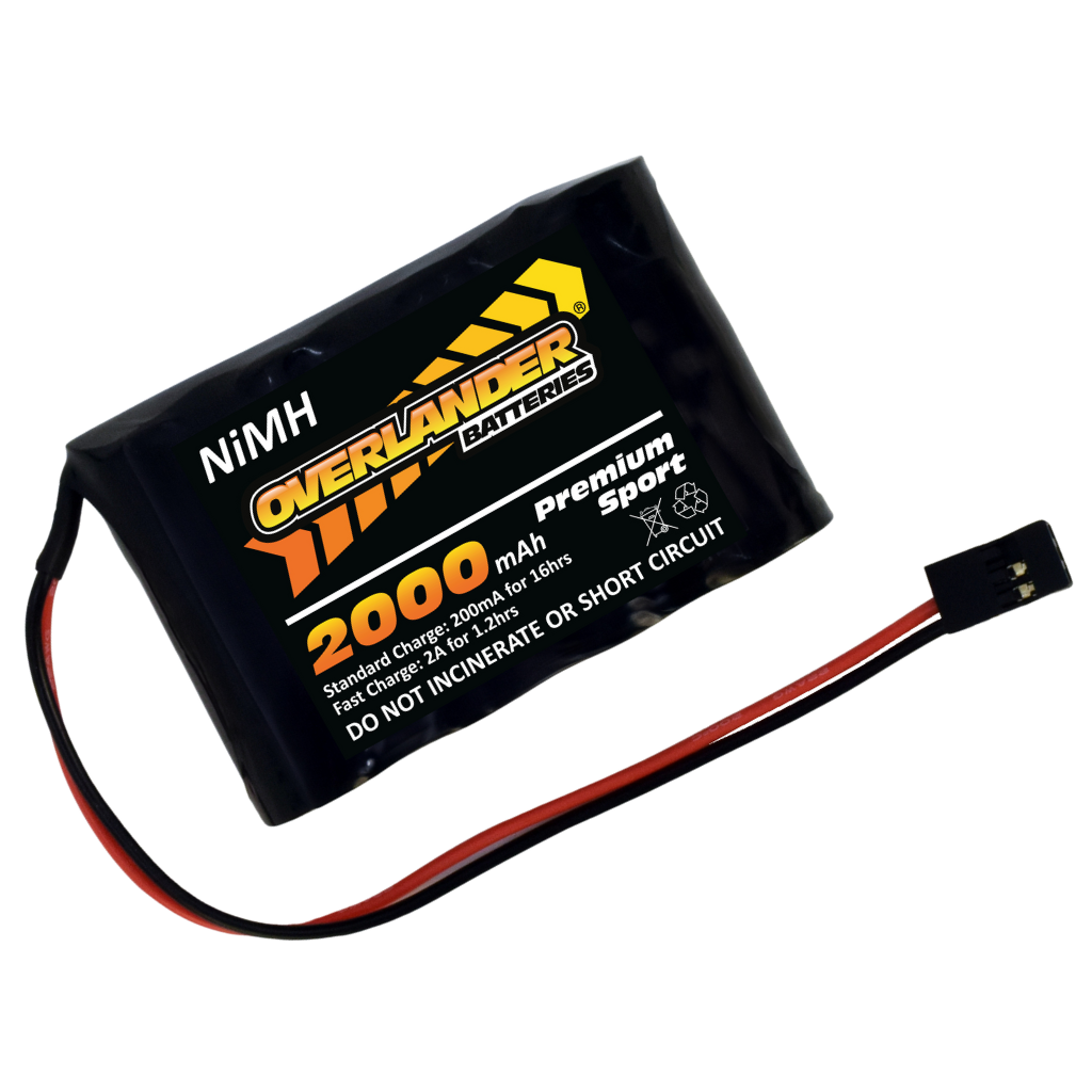 Overlander Nimh Battery Pack 4/5 AF 2000mah 4.8v RX Flat Premium Sport 1754