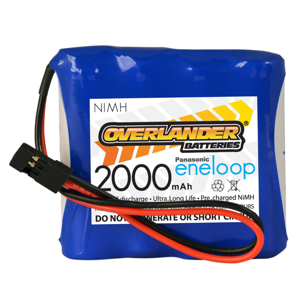 Overlander Panasonic Eneloop 2000mAh AA 4.8v Receiver Battery Flat 2866
