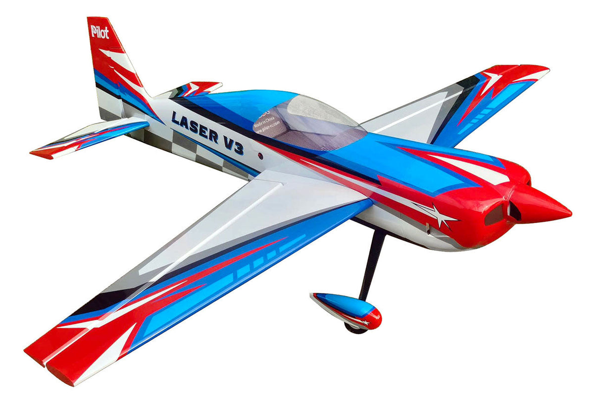 Pilot RC Laser 103in V3(CF)Blue/White/Sil/Red(09) PIL730