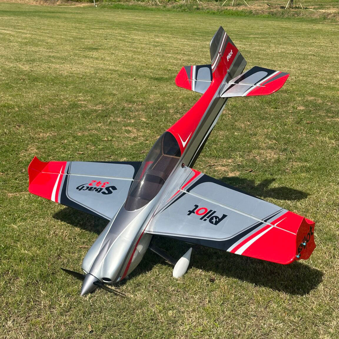 Pilot RC Sbach-342 90in V2 Red/Silver/Black (11) PIL918