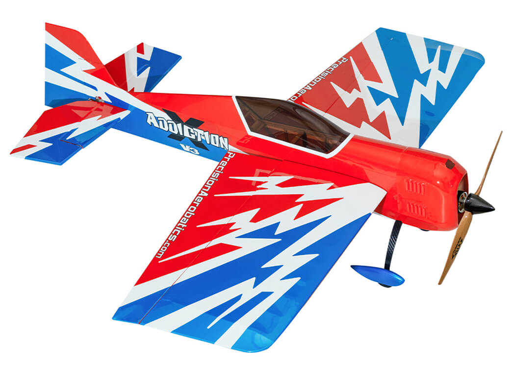 Precision Aerobatics Addiction X LED V3 - Solid Red PL-1040V3-SR