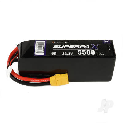 Radient LiPo 6S 5500mAh 22.2V 80C XT90 RDNB55006S80XT90