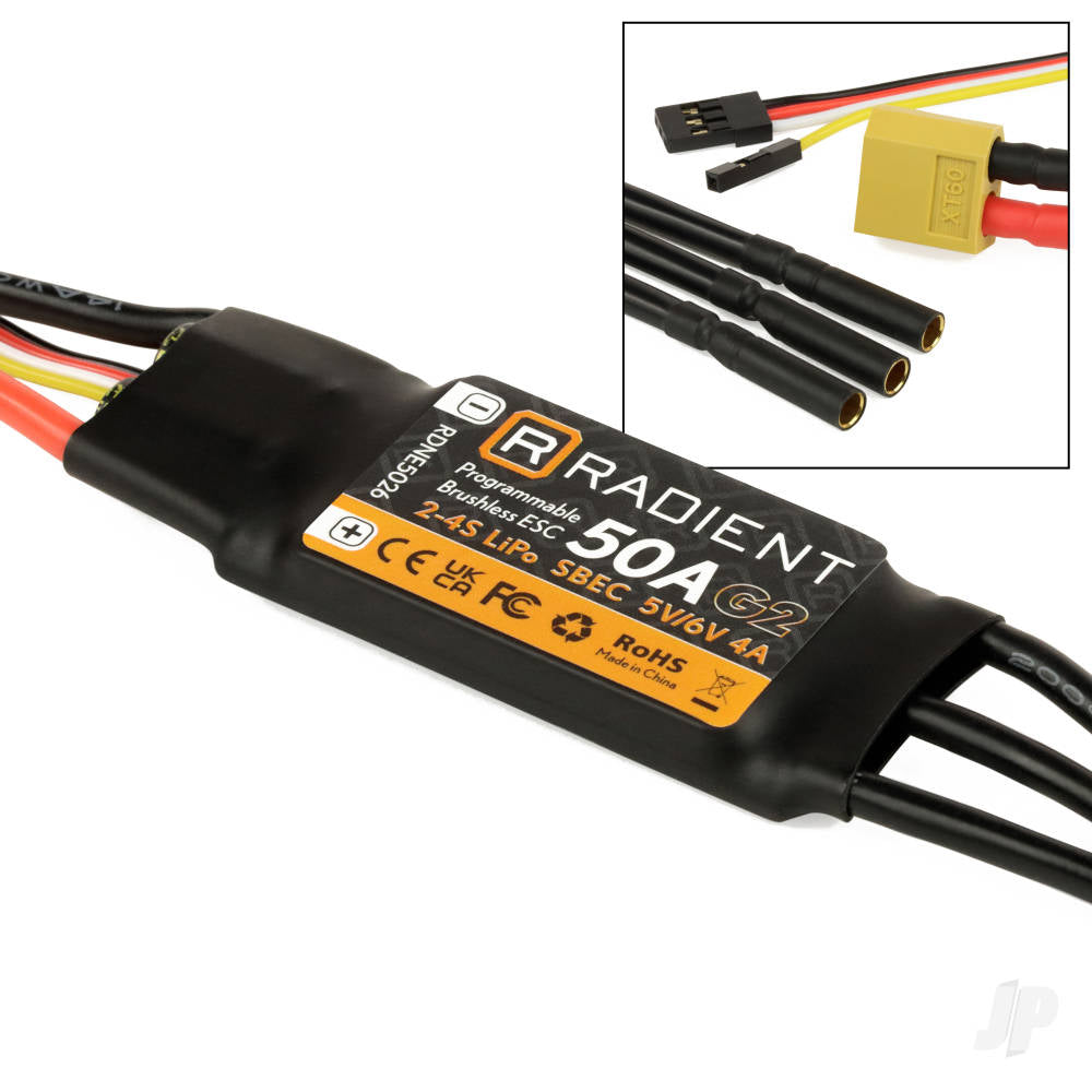 Radient 50A G2 ESC / SBEC (2-4 Cells) RDNE5024