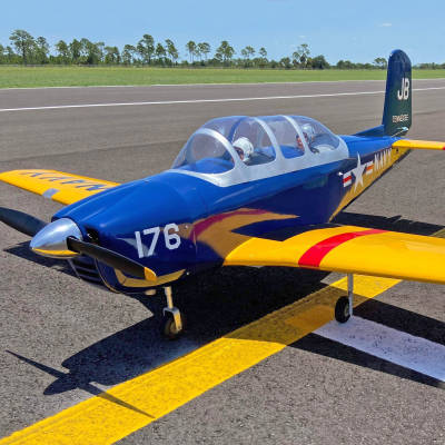 Seagull T-34C Turbo Mentor (20-22cc / 8s-9s) 1.9m / 75in, Blue with Electric Retracts SEA240NG