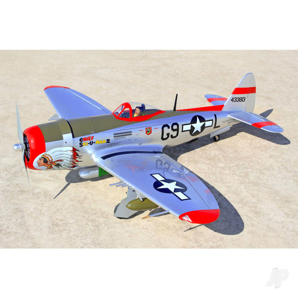 Seagull P-47 Thunderbolt Chief Ski-U-Mah II (30-38cc) 1.77m / 70in with 3-piece Retracts SEA398SKIG