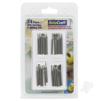 Modelcraft R/C9004 24pc HSS Carving & Milling Set SHSRC9004
