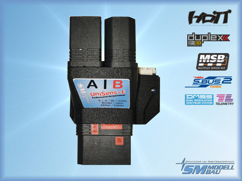 SM MODELL BAU UniSens-E RC Telemetry Sensor 280 A / QS8-S Serial Version SM3117