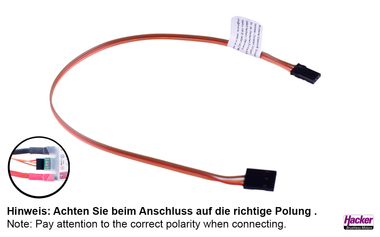 Hacker SPS adapter cable for Jeti RC Switch 28 cm A72032