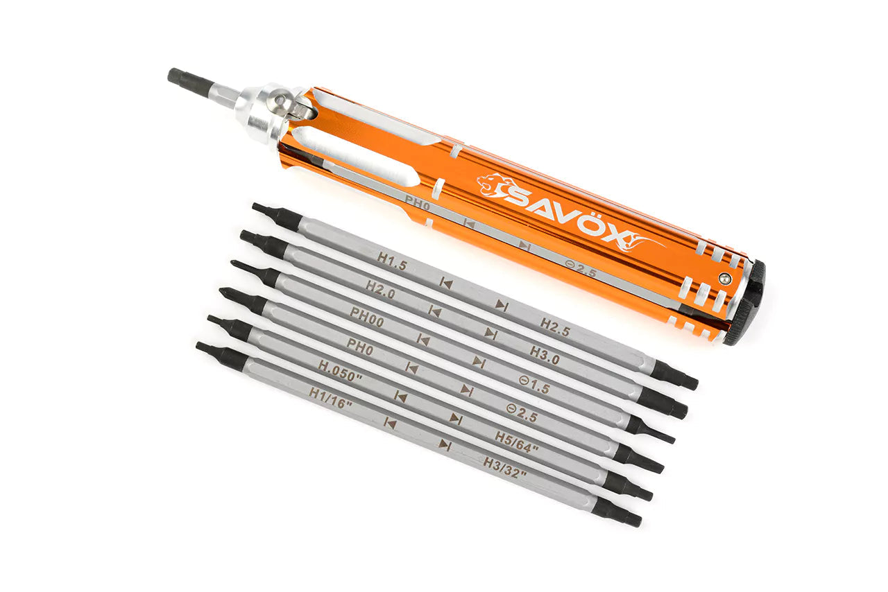 Savox 12-In-1 Tool 2X Phillips 2XFlat 4XHex Metric 4XHex Imperial SAV-ST-1001 1
