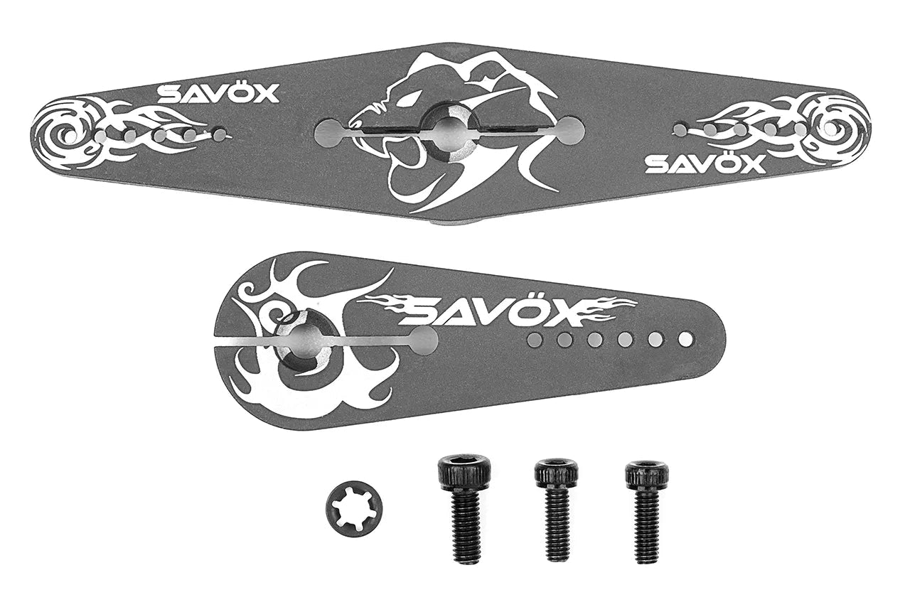 Savox Aluminium Servo Horn 2pcs Large Double & Single SAV-SH80