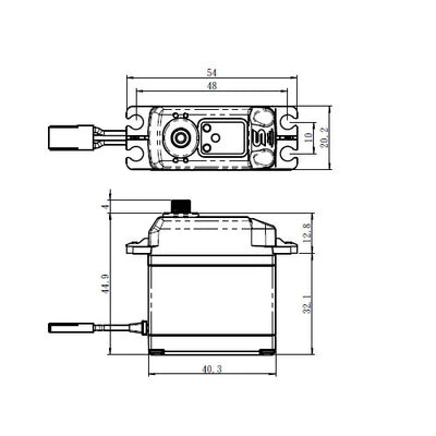 Savox SB-2230SG+ High Voltage Brushless Digital Servo (Tall) With Soft Start 0.11s/55kg@8.4v SB2230SGP