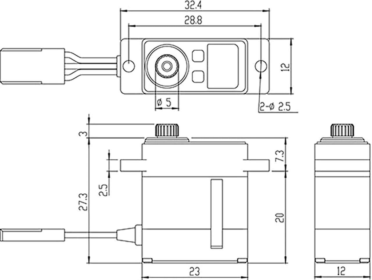 Savox SV1232MG HV Micro 400 Size Alloy Case Servo 5kg 0.05@7.4v SAV-SV1232MG
