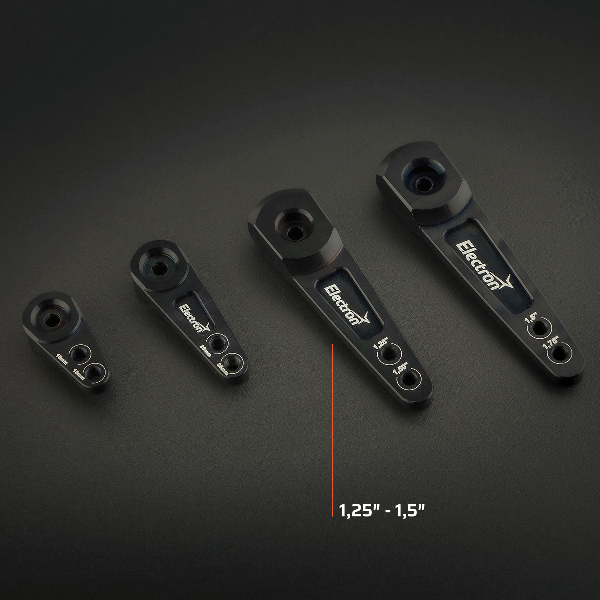 Electron Servo Arm 1,25″-1,5″ 25T Futaba MKS Savox Etc- Black