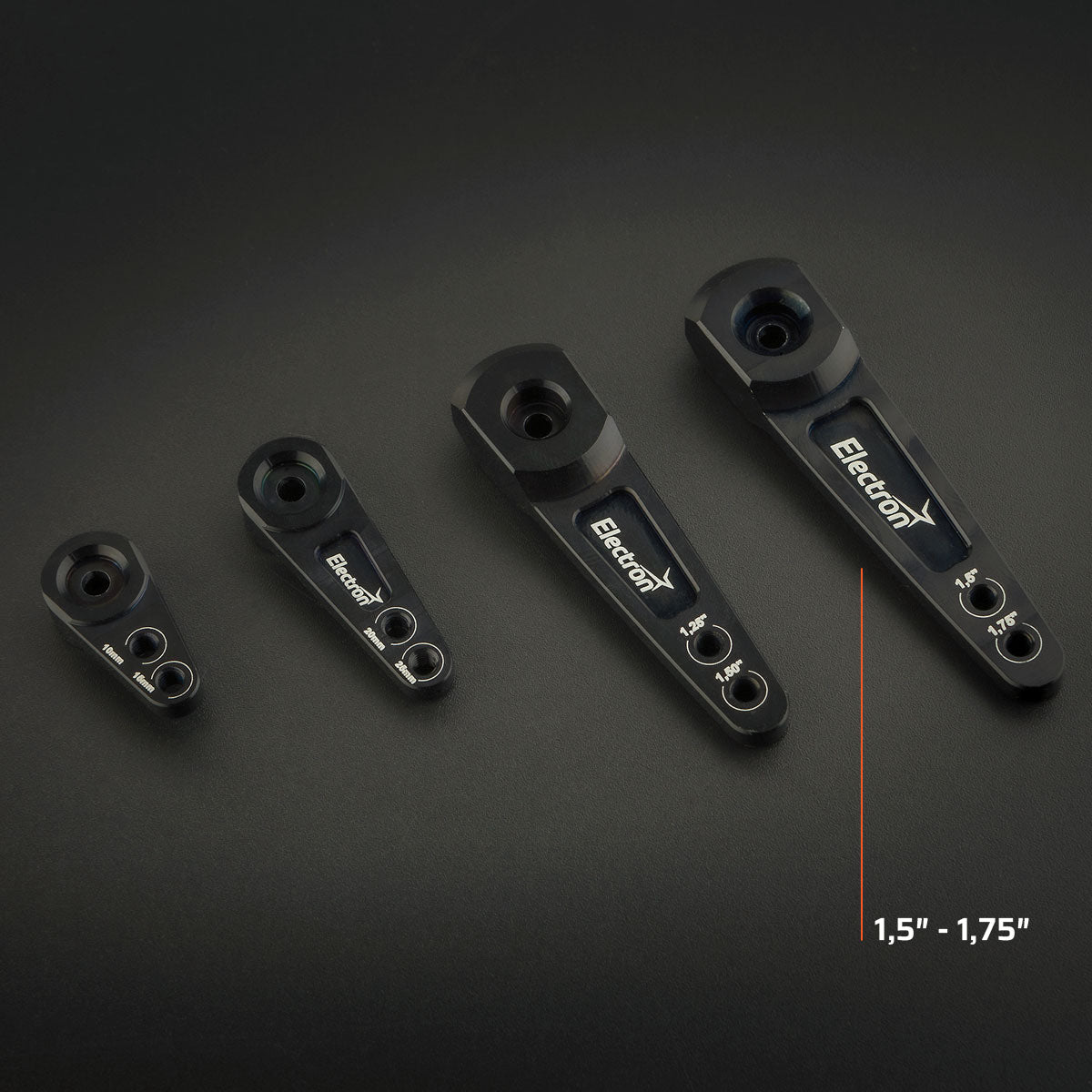 Electron Servo Arm 1,5″-1,75″ 25T Futaba MKS Savox Etc- Black