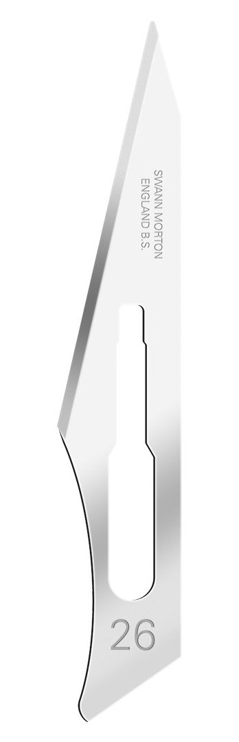 Swann Morton Non Sterile No.26 Carbon Steel Surgical Scalpel Blades - 5 Pack 5535705