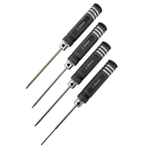 RC Overhaul Hex Driver Set 1.5/2/2.5/3mm Black T-RCO-TL002