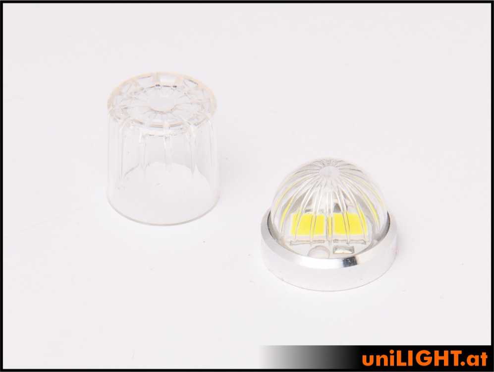 UniLight 15mm ROUND Strobe Light, 12Wx2, SHORT RND15X-120x2-RT