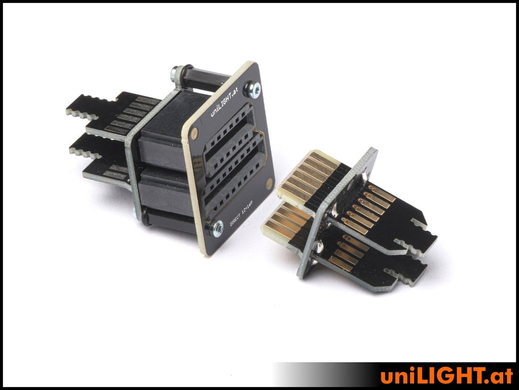 UniLight DIRECT connector, 12P4S contacts Ready-To-Run DIRECT-12P4S-RTR