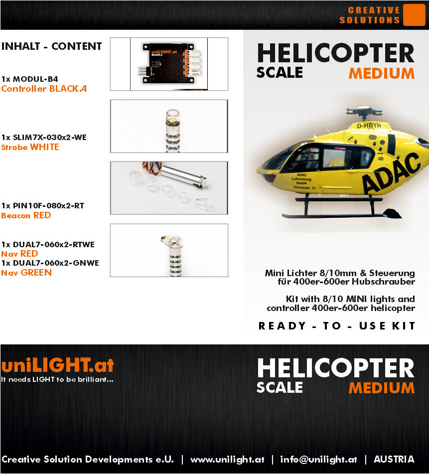 UniLight HELISCALE-Medium lighting set SET-HELISCALE-M2